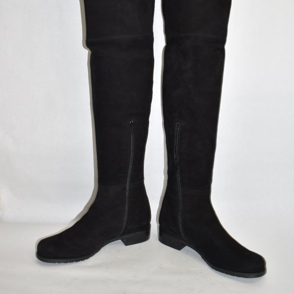 CELEBS $900 STUART WEITZMAN Hilo Thigh High OTK Boot suede BLACK 8 (JB26) - Picture 8 of 15